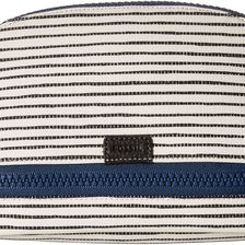 Fossil Double Zip Cosmetic Case Black Stripe