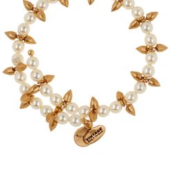 Alex and Ani Faux Pearl Spike Wrap Bracelet GOLD FINISH