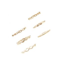 Bijuterii Femei Forever21 Etched Midi Ring Set Gold