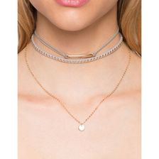 Bijuterii Femei CheapChic Bars Pins 2pc Choker Gray