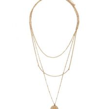 Bijuterii Femei Forever21 Layered Medallion Necklace Antique gold