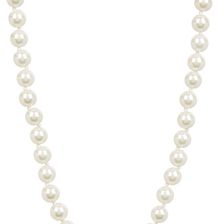 Givenchy Simulated Pearl Collar Necklace SILVER