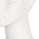 Bijuterii Femei Savvy Cie Princess Cut White Quartz Stud Earrings Silver