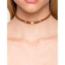 Bijuterii Femei CheapChic Suede Ringer Choker Camel