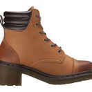 Incaltaminte Femei Dr Martens Alexandra 6-Eye Padded Collar Boot Tan Burnished Cowboy Up