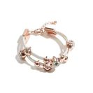 Bijuterii Femei GUESS Rose Gold-Tone and Faux-Leather Friendship Bracelet rose gold