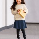 Fustă cu pliuri şi cataramă decorativă 