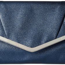 Jessica McClintock Arielle Metallic Enevelope Clutch Navy