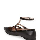 Incaltaminte Femei French Connection Black Geklin Studded T-Strap Pointed Toe Flats Black