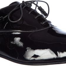 Prada Leather Lace Up Patent Leather Soft Black