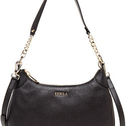 Furla Julia Chain Strap Demi Leather Shoulder Bag ONYX