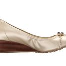 Incaltaminte Femei Cole Haan Tali Open Toe Knot Wedge 40 Soft Gold Metallic