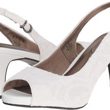 LifeStride Teller White Lace Satin Fabric