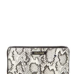 Accesorii Femei Cole Haan Benson Tassel Leather Continental Wallet BLACK-WHITE SNAKE