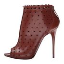 Incaltaminte Femei Alexander McQueen Sandal Pelle SCuoio Dark Rum