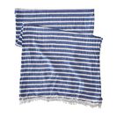Accesorii Femei Scotch Soda Structured Scarf with Short Fringes NavyWhite