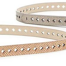 Big Buddha Metallic Perforated Belt - Set of 2 PEWTER-BRZ