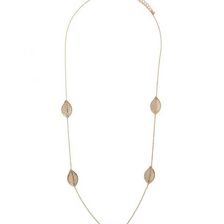 Bijuterii Femei Forever21 Longline Filigree Leaf Necklace Gold