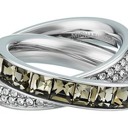 Bijuterii Femei Michael Kors Cubic Zirconium Interlocking Ring SilverGrey Cubic ZirconiumClear