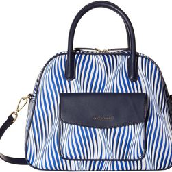 Vera Bradley Bowler Wavy Stripe/Navy