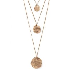 Bijuterii Femei Forever21 Hammered Layered Necklace Gold