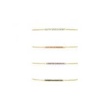 Bijuterii Femei Forever21 Rhinestone Bar Bracelet Set Goldgrey