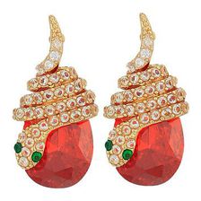 Bijuterii Femei Betsey Johnson Snake Wrap CZ Stud Earrings Orange