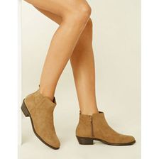 Incaltaminte Femei Forever21 Faux Suede Ankle Boots Taupe