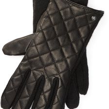 Ralph Lauren Quilted Leather Tech Gloves Black