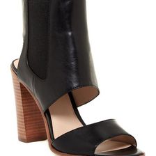 Incaltaminte Femei Pour La Victoire Geneva Ankle Wrap Heel Sandal BLACK LEATHER