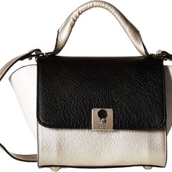 Jessica Simpson Gina Flap Crossbody Light Silver/Black/White