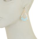 Bijuterii Femei Natasha Accessories Beaded Double Drop Earrings BLUE-GOLD