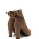 Incaltaminte Femei CheapChic Key To Success Tied Chunky Booties Taupe