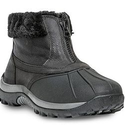 Incaltaminte Femei Propet Blizzard Ankle Zip II Duck Boot Black LeatherNylon