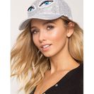 Accesorii Femei CheapChic Eyes On Me Patched Glitter Cap Met Slvr