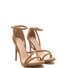 Incaltaminte Femei CheapChic Haute Night Strappy Faux Suede Heels Taupe