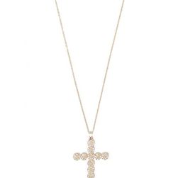 Bijuterii Femei Forever21 Rhinestone Cross Necklace Goldclear