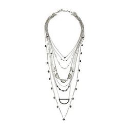 Bijuterii Femei Lucky Brand Major Lucky Layer Clear Quartz Necklace Silver