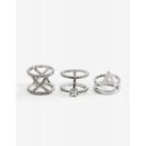 Bijuterii Femei CheapChic Bailey Caged 3pc Ring Set Met Slvr