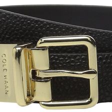 Cole Haan 1" Reversible Caviar to Dress Calf Belt Black/Black