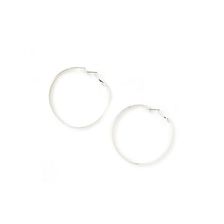 Bijuterii Femei Forever21 Flat Hoop Earrings Silver