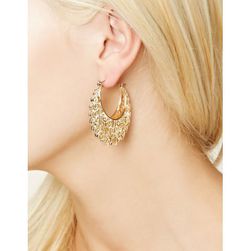 Bijuterii Femei Forever21 Ornate Filigree Hoop Earrings Gold
