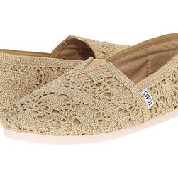 Incaltaminte Femei TOMS Crochet Classics Gold Crochet Metallic