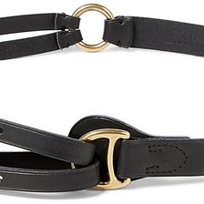 Ralph Lauren Vachetta Tri-Strap Belt Black