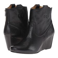 Incaltaminte Femei Frye Carson Wedge Bootie Black Soft Vintage Leather