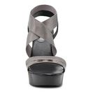 Incaltaminte Femei Charles by Charles David Feature Wedge Sandal Pewter Metallic