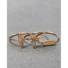 Bijuterii Femei Forever21 Flash Trash Board and Palm Tree Ring Set Gold