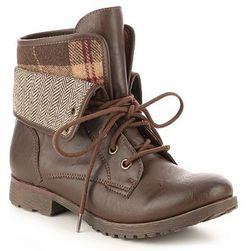 Incaltaminte Femei Rock Candy Spraypaint Herringbone Combat Boot Brown