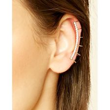 Bijuterii Femei Forever21 Rhinestone Ladder-Cut Ear Cuff Goldclear