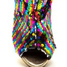 Incaltaminte Femei CheapChic Party Perf Slouchy Pointy Sequin Booties Rainbow